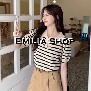 EMILIA SHOP  เสื้อยืด ครอป เสื้อยืดผู้หญิง  รุ่นใหม่ สวย Trendy คุณภาพสูง A99J20T 36Z230909