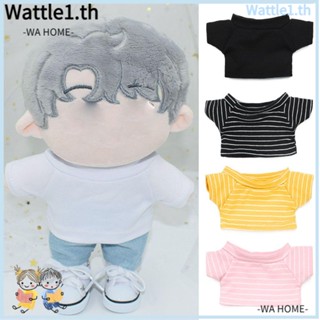 WTTLE เสื้อยืด ผ้าฝ้าย ขนาด 20 ซม. อุปกรณ์เสริม สําหรับตกแต่งบ้านตุ๊กตา