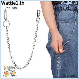 WTTLE กระเป๋าสตางค์ ใบยาว แต่งสายโซ่คล้องกางเกง สไตล์ฮิปสเตอร์