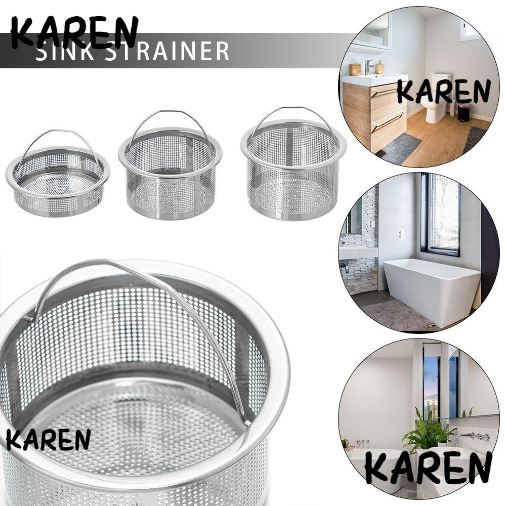Karen ที่กรองอ่างล้างจาน ครัว เครื่องมือที่มีประโยชน์ สเตนเลส ที่ระบายน้ํา ที่ครอบ อ่างล้างจาน ปลั๊ก อาหาร ที่ปิดผม – โปรปัง