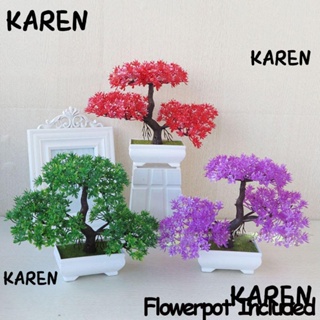 Karen ต้นบอนไซจําลอง ต้อนรับ หลากสี สําหรับตกแต่งบ้าน 1 ชิ้น