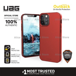 Uag เคสโทรศัพท์มือถือ กันตก ลายทหาร สีแดง สําหรับ iPhone 12 Pro Max 12 Mini