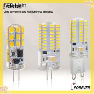 Forever ใหม่ หลอดไฟคริสตัล G4 LED 2W 3W 4W 5W 7W 12V 220V หรี่แสงได้ สีขาว แบบเปลี่ยน สําหรับตกแต่งบ้าน
