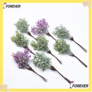 Forever หญ้าปลอม สีขาว สีเขียว สําหรับตกแต่งบ้าน งานแต่งงาน 6 ชิ้น