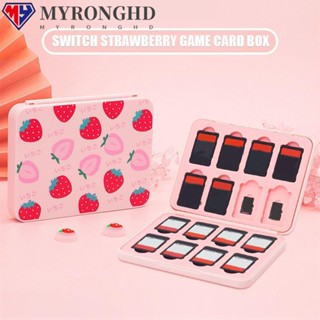 Myronghd เคสการ์ดเกมสตรอเบอร์รี่ สําหรับ Nintendo Switch 16