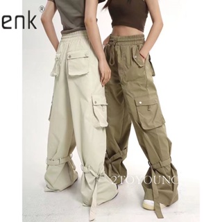 2TOYOUNG Moon กางเกงขายาว คาร์โก้ กางเกง เชือกอเมริกันคลาสิค Cargo pants 2023 NEW 072605 Comfortable ins สไตล์เกาหลี ทันสมัย A20M06B 36Z230909