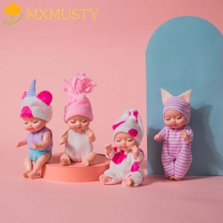 Mxmusty ตุ๊กตาเด็กนอนหลับ ตุ๊กตาการ์ตูนสัตว์น่ารัก สีสันสดใส ของเล่นสําหรับเด็ก