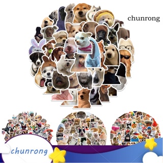 Chunrong สติกเกอร์ ลายการ์ตูนแมวน่ารัก มีกาวในตัว กันน้ํา ไม่มีสารตกค้าง สําหรับตกแต่งของเล่นเด็ก 50 ชิ้น