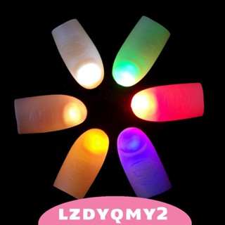 [Lzdyqmy2] โคมไฟสวมนิ้วหัวแม่มือ LED 2 ชิ้น