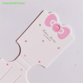 Newsandlichao 50 ชิ้น กิ๊บติดผม พับครึ่ง การ์ด เครื่องประดับผม กระดาษแข็ง การ์ดแสดงผล ป้าย เชือกผม บรรจุภัณฑ์ ป้ายแขวน ป้ายกระดาษแข็ง ฉลากดี