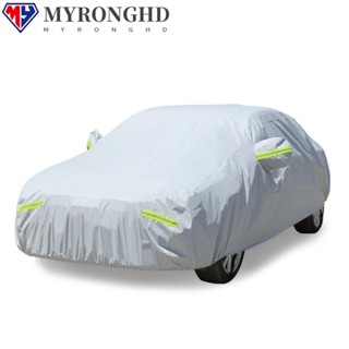 Myronghd ผ้าคลุมรถยนต์ กันน้ํา พับได้ ป้องกันรังสียูวี สําหรับในร่ม กลางแจ้ง