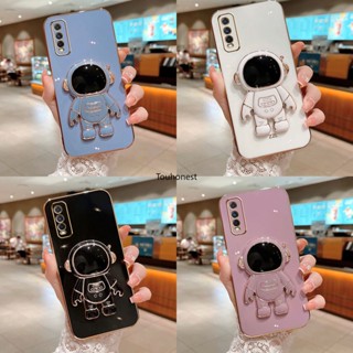 เคส Vivo Y20 เคส Vivo Y21 เคส Vivo Y91C Casing Vivo Y02S Case Vivo Y35 Plus Case Vivo Y78 Plus Case Vivo S17 Pro Case Vivo S17E Case Luxury Cute Silicone 3D Astronaut Stand Phone Cover Cassing Cases Case โทรศัพท์มือถือ ซิลิโคน ลายนักบินอวกาศ น่ารัก