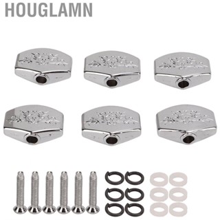 Houglamn 6X Guitar Tuning Peg Tuners Button Machine Head Replacement Buttons Knob MNS