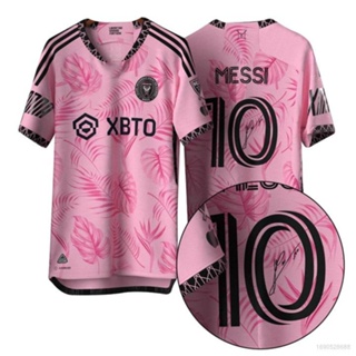 เสื้อยืดแขนสั้น พิมพ์ลาย Messi 10 Inter Miami Tropical Jersey พลัสไซซ์ 23 2023-2024