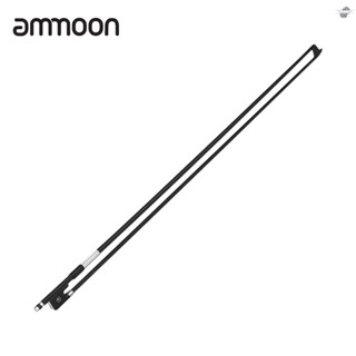 {fly} Ammoon คันชักไวโอลิน 4/4 คาร์บอนไฟเบอร์ ทรงกลม สีดํา