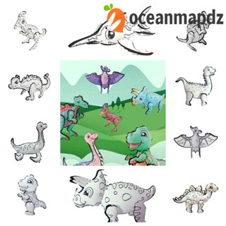 Oceanmapdz ของเล่นไดโนเสาร์เป่าลม, กราฟฟิติสีน้ํา, ศิลปะตลก การเติมสีเพื่อการศึกษา สําหรับเด็ก / เด็ก / เด็กวัยหัดเดิน