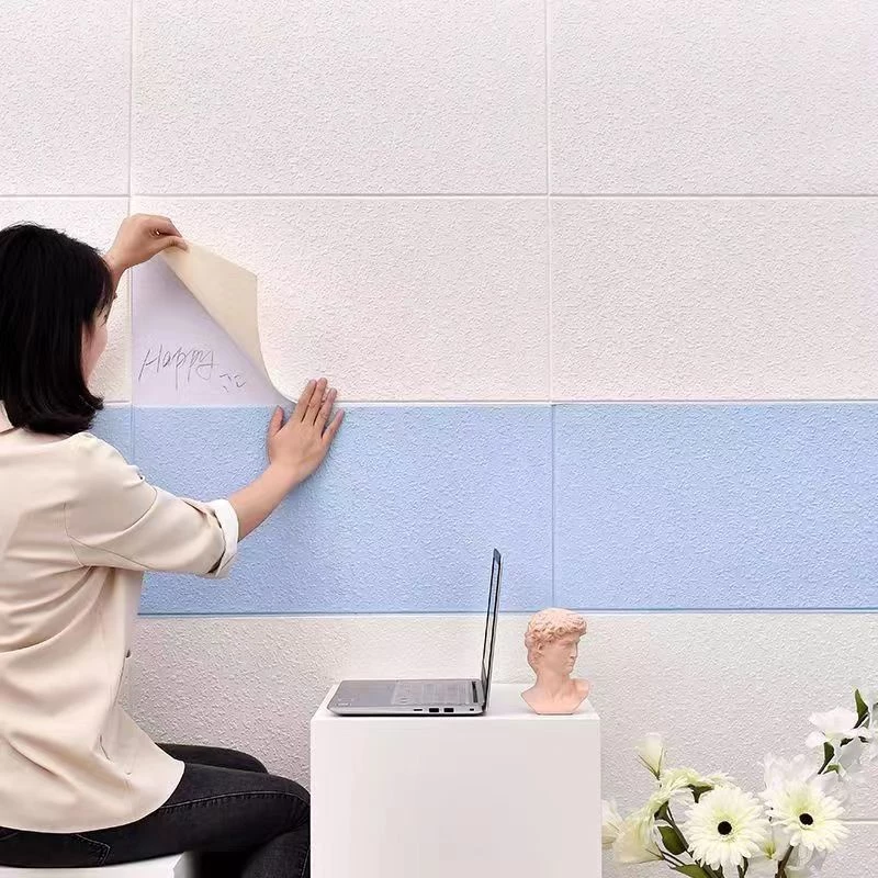 วอลเปเปอร์ติดผนัง ฝ้าเพดาน ที่ติดผนัง วอลเปเปอร์ 3D ผ้าติดผนัง แผ่น wallpaper ห้องนอน ของแต่ง แต่งนอน ของ ห้อง ตกแต่งห้อง หัวเตียง ของบ้าน ตกบ้าน ตก สติกเกอร์ โฟม แผ่นโฟมมีกาวในตัว สําหร thumbnail 4
