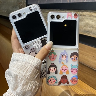 เคสโทรศัพท์มือถือ PC แข็ง กันกระแทก ลายการ์ตูน สําหรับ Samsung galaxy z Flip 5 galaxy z flip4 flip3 flip2 flip1