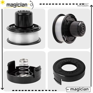 Mag 4 ชิ้น ที่กันจอน สปูล ฝาครอบ, 682378-02 Rs-136 ฝาครอบเครื่องตัดหญ้า อุปกรณ์เสริม สําหรับสวน สีดํา