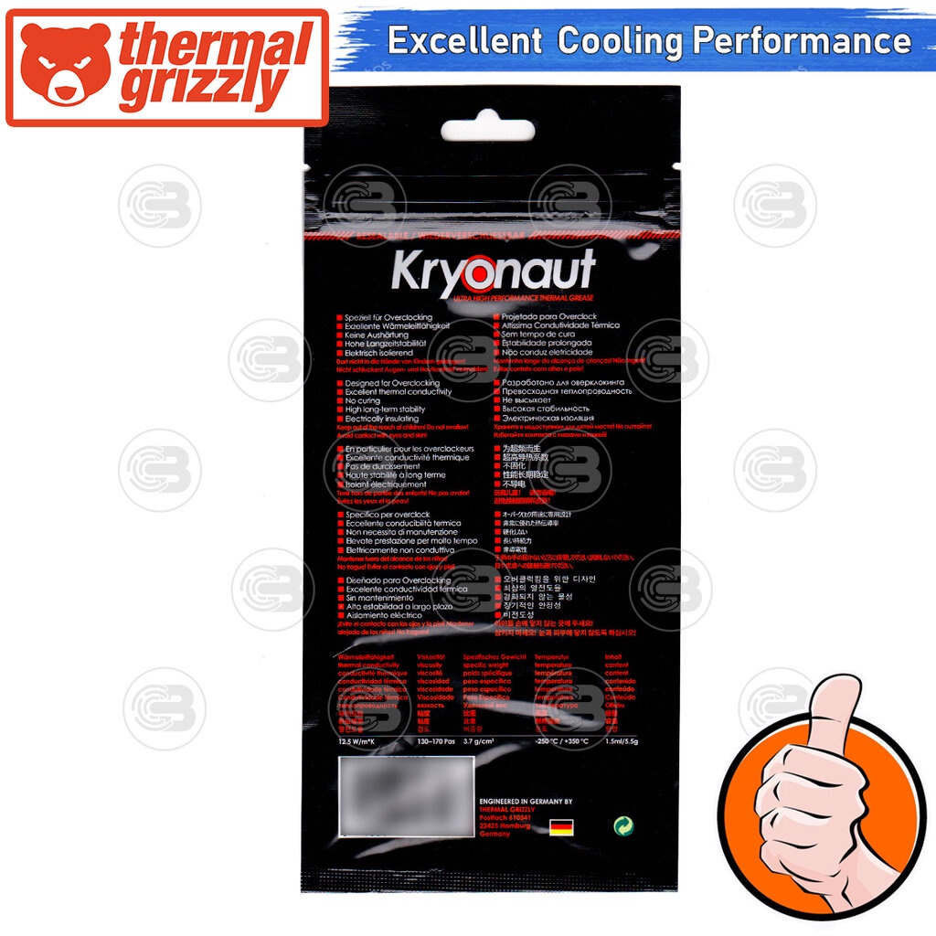 [CoolBlasterThai] Thermal Grizzly Kryonaut 5.55g.Thermal compound