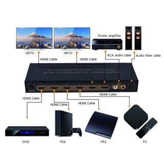 Rhythm000 100-240V 4x2 4K 60Hz HDMI Multi Viewer Screen สวิตช์ไร้รอยต่อ (US PLUG)