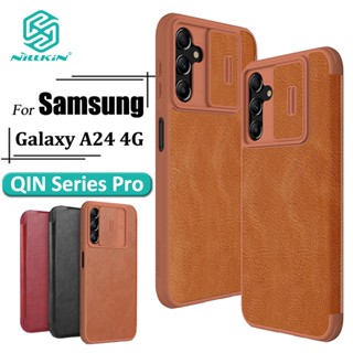 Nillkin เคสหนัง ฝาพับ หรูหรา พร้อมช่องใส่บัตร สําหรับ Samsung Galaxy A24 4G