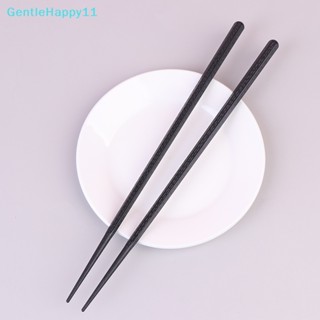 Gentlehappy ช้อนส้อม สีดํา สไตล์จีน สําหรับทําซูชิ ก๋วยเตี๋ยว 1 คู่