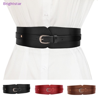 Brightstar ใหม่ เข็มขัดโลหะ หัวเข็มขัดกว้าง แฟชั่นสําหรับผู้หญิง ตกแต่งเสื้อกันหนาว ใหม่