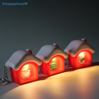 Hihappyhour พวงกุญแจจี้ซานตาคลอส เรืองแสง led 1 ชิ้น