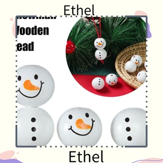 Ethel1 ลูกปัดไม้ ทรงหลวม สําหรับตกแต่งคริสต์มาส 10 ชิ้น