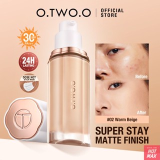 O.TWO.O Foundation Face Makeup Long Lasting 24H 3 Colors Natural Concealer Matte Soft Mist Locking Foundation [hotmax]