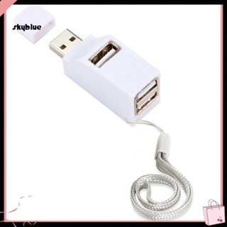 [Sy] ฮับอะแดปเตอร์แปลงขยาย Mini 3 พอร์ต USB 20 Splitter สําหรับคอมพิวเตอร์ PC