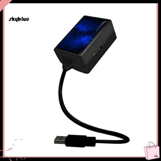 [Sy] โคมไฟโปรเจคเตอร์ LED รูปท้องฟ้ากลางคืน หมุนได้ ชาร์จ USB สําหรับติดตกแต่งภายในรถยนต์