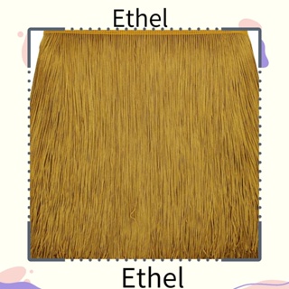 Ethel1 ขอบผ้าโพลีเอสเตอร์ สีทอง แต่งพู่ สําหรับเย็บผ้า ตกแต่งขอบเสื้อผ้า