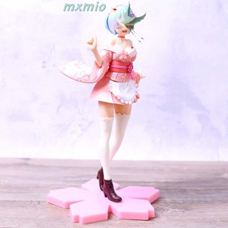Mxmio ฟิกเกอร์ อนิเมะ Rem Action Figures จาก Zero Kimono Cherry blossoms ของเล่นสําหรับเด็ก