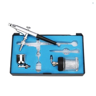 TMT Airbrush  Gravity and Siphon Feed Airbrush 0.3mm Nozzle 22cc &amp; 7cc Cups for Cake Decorating Model Painting