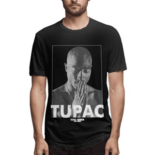 เสื้อเชิ้ต ขนาดใหญ่ พิมพ์ลาย Tupac Praying Hthr Heather แฟชั่นสําหรับผู้ชาย