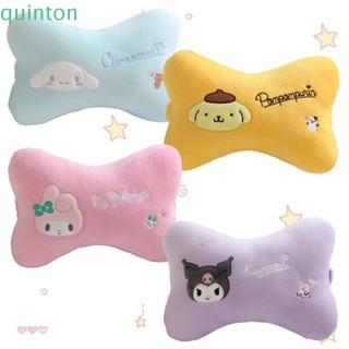 Quinton หมอนรองคอ ผ้ากํามะหยี่ขนนิ่ม ลายการ์ตูนสุนัข Cinnamoroll Bone ใส่สบาย สําหรับตกแต่งภายในรถยนต์