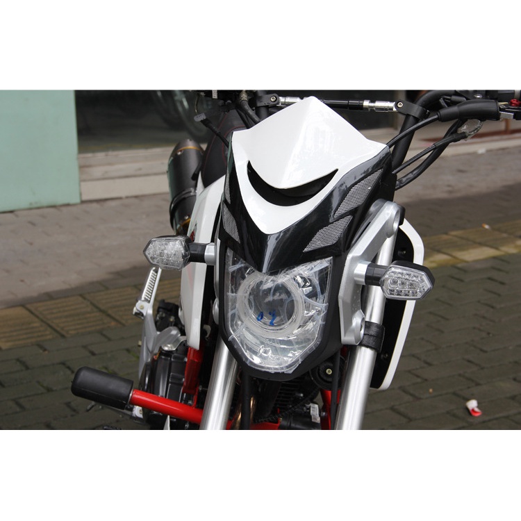 ไฟหน้ารถจักรยานยนต์ด้านหน้าบน Cowl Head Light Fairing Cover Wind Shield หน้าจอสําหรับ Honda Grom MSX