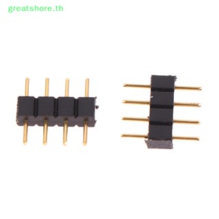 Greatshore อะแดปเตอร์เชื่อมต่อ 4 Pin RGB 4Pin สําหรับแถบไฟ LED RGB 5050 3528 10 ชิ้น