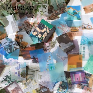 Muvako กระดาษปะติดปะต่อ หลากสีสัน สําหรับตกแต่งสมุดภาพ DIY 366 แผ่น