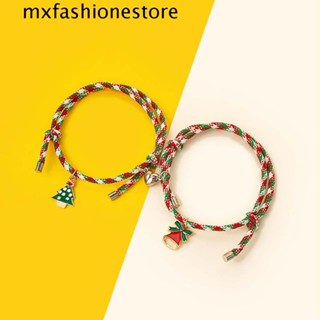 Mxfashione สร้อยข้อมือแม่เหล็ก รูปซานตาคลอส กวาง คริสต์มาส สร้างสรรค์ เครื่องประดับแฟชั่น ของขวัญคริสต์มาส