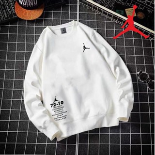 [ขายดี พร้อมส่ง] Jordan ของแท้ 100% เสื้อกันหนาวลําลอง ใส่สบาย สีขาว สไตล์มินิมอล สําหรับทุกเพศ