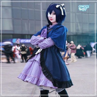 Love, Chunibyo &amp; Other Delusions Takanashi Rikka cosplay Costume ชุดเดรสโลเดรส สไตล์โกธิค แฟชั่นตะวันตก wig Halloween Cos Suit Gothic dress Lolita Girl 中二病也要谈恋爱 小鸟游六花