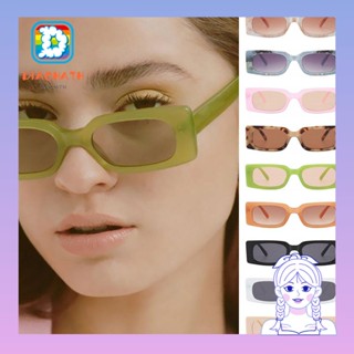 Diachath แว่นตากันแดด วินเทจ UV400 พังก์ สี่เหลี่ยมผืนผ้า