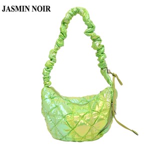 Jasmin NOIR กระเป๋าถือ กระเป๋าสะพายไหล่ สะพายข้าง หนังเทียม ขนาดใหญ่ ลายสก๊อต สําหรับสตรี