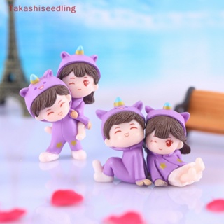 (Takashiseedling) ฟิกเกอร์คู่รัก พลาสติก ขนาดเล็ก สําหรับตกแต่งสวน DIY