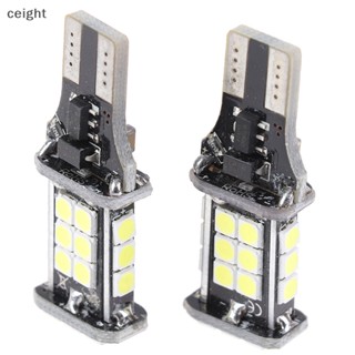 [ceight] หลอดไฟถอยหลังรถยนต์ LED T15 W16W 24 SMD 3030 921 912 สีขาว 2 ชิ้น