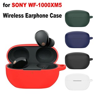 【Fashion】เคสหูฟัง แบบนิ่ม สีพื้น สําหรับ SONY WF-1000XM5