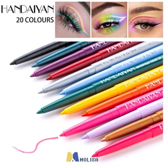 Handaiyan ปากกาอายไลเนอร์กันน้ำและกันเหงื่อไม่เลอะเลือน 20 สีอายไลเนอร์เนื้อละเอียด MOLISA MOLISA